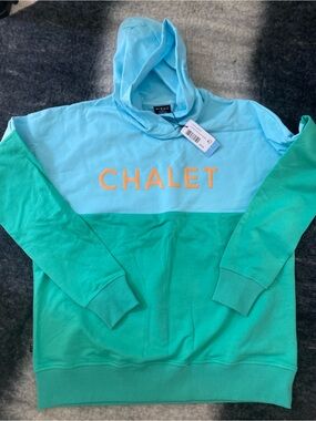BIRDZ Chalet Two-Tone Aqua & Teal Hoodie - Men's S / Women's L